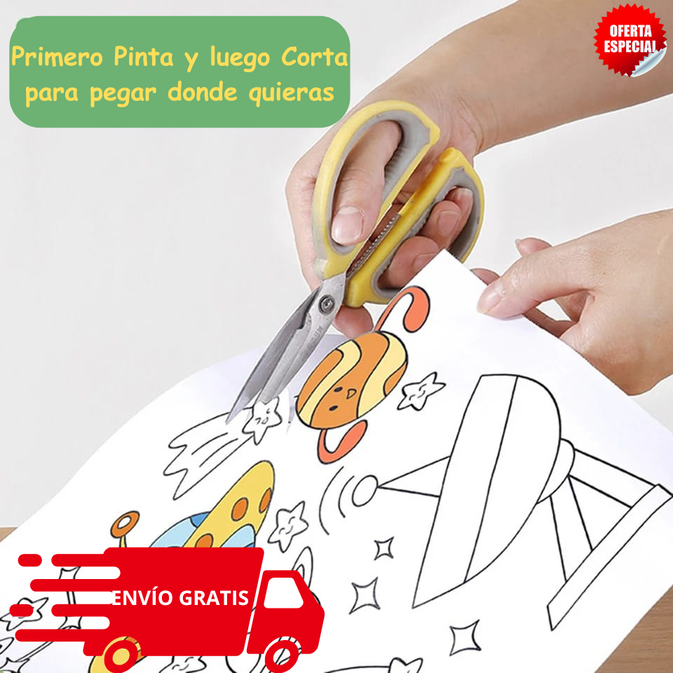 Papel De Dibujos Para Colorear  ¡Adiós paredes rayadas, hola diversión en familia!