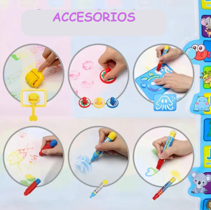 ALFOMBRA🖍️ PIZARRÓN MÁGICO DE AGUA MONTESSORI