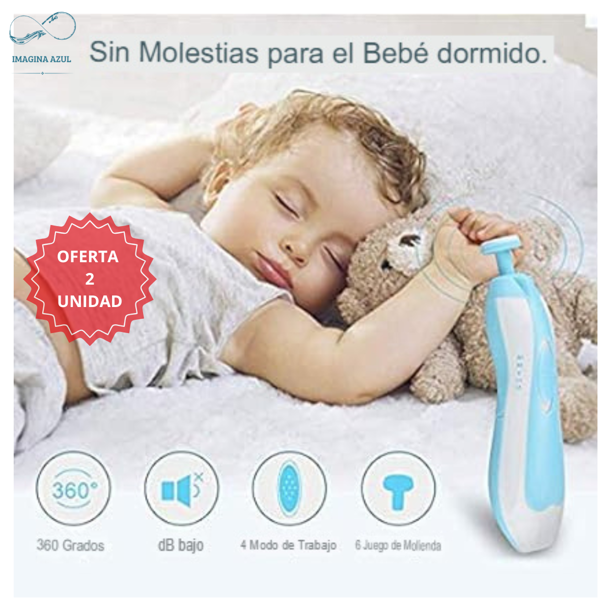 Corta uñas - Lima para Bebé - 6 en 1 para recién nacidos, niños pequeños o adultos