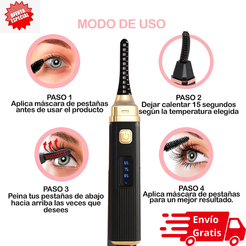 Encrespador Pestañas Eléctrico - 🌹¡TECNOLOGÍA QUE TE HARÁ LUCIR PESTAÑAS ABUNDANTES, LARGAS Y RIZADAS!