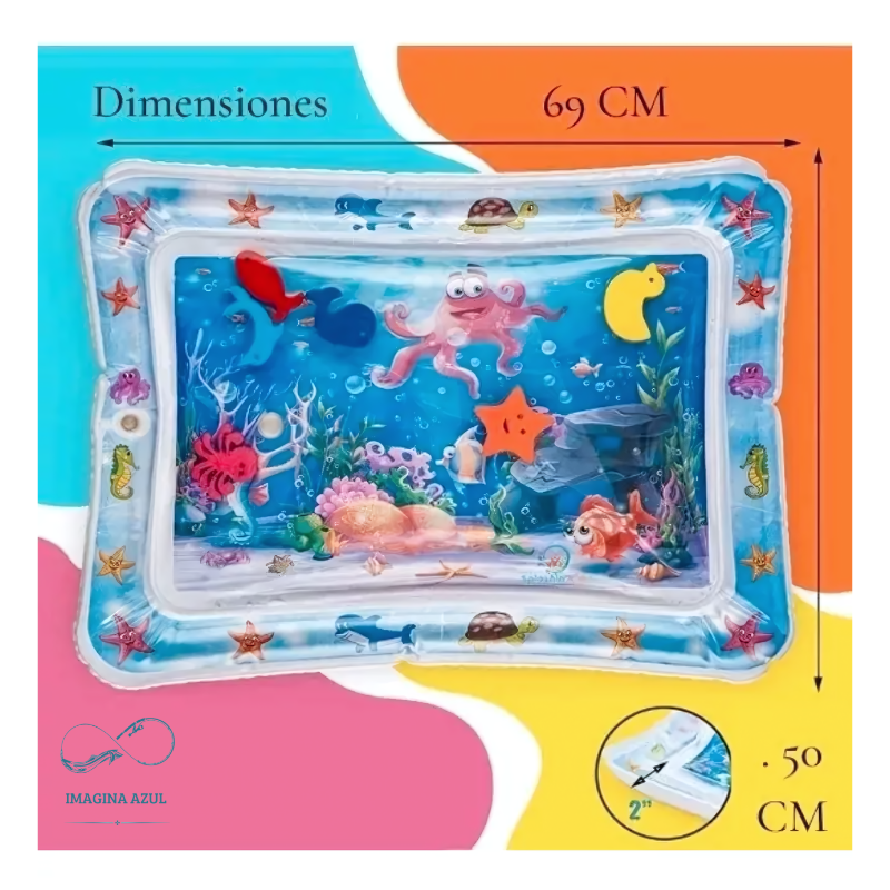 Alfombra de Agua Sensorial De Agua Para Bebés 🍼