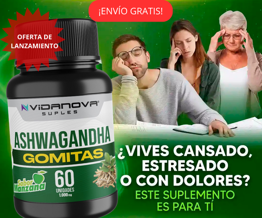 60 GOMITAS ASHWAGANDHA 1000mg Potencia tu Energía y Vitalidad