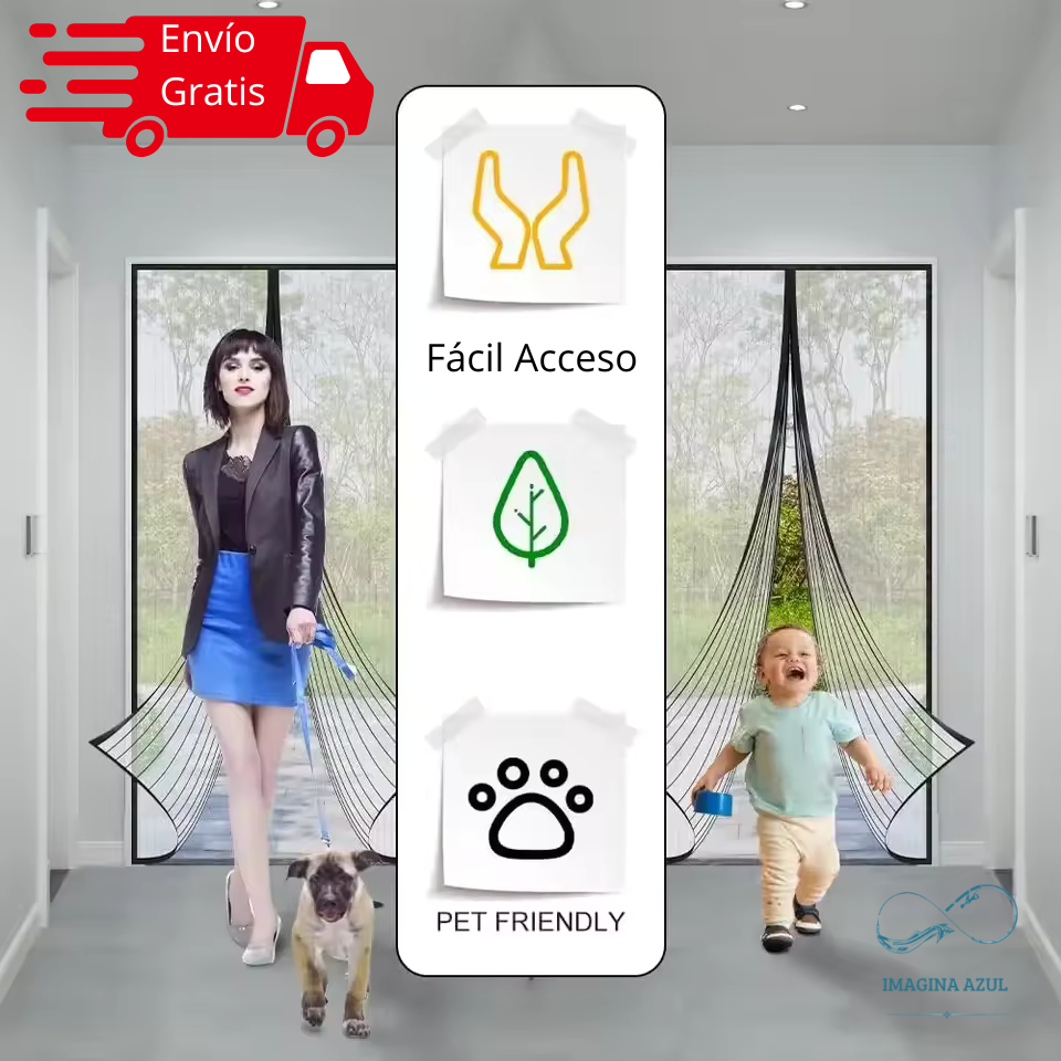 Malla Puertas AntiMosquitos -  Se Cierra Automáticamenta, Para Todo Tipo de Puertas y Ventanales