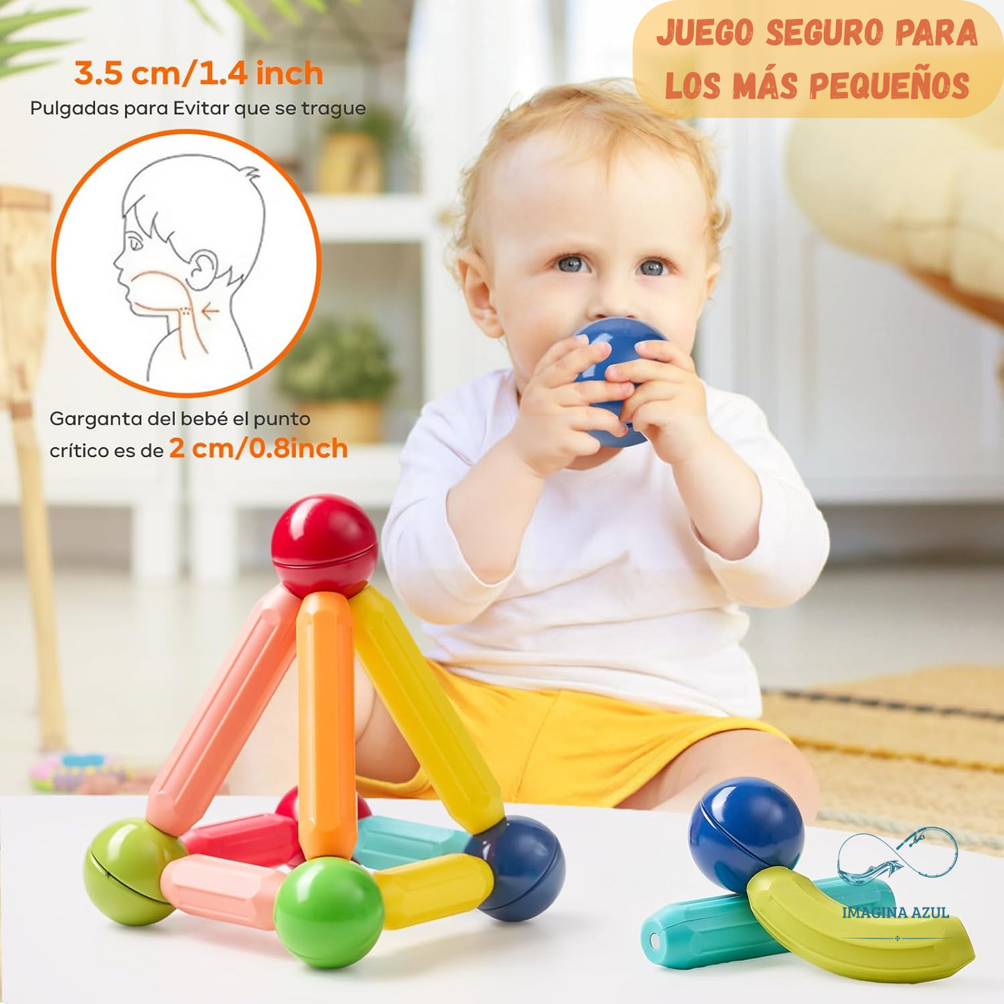 Juguete de bloques magnéticos 36 PCS - Creatividad Ilimitada - ¡¡¡Niñ@s más Felices!!!