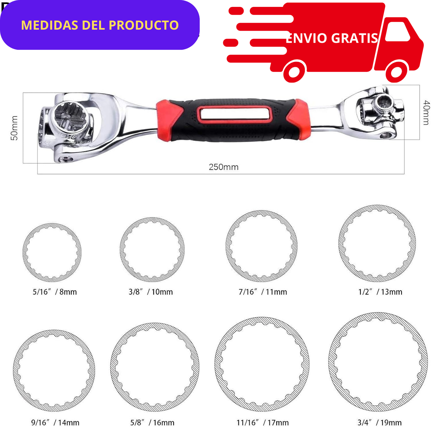 LLAVE MULTIFUNCIONAL 8 EN 1