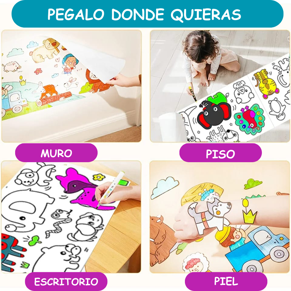 Papel De Dibujos Para Colorear  ¡Adiós paredes rayadas, hola diversión en familia!