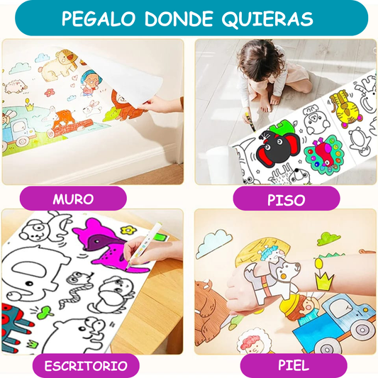 Papel De Dibujos Para Colorear  ¡Adiós paredes rayadas, hola diversión en familia!