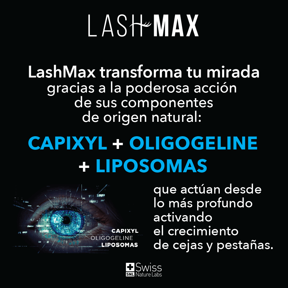 LashMax Serum Crecimiento Triplica tu Volumen de Pestañas y Cejas en 4 semanas