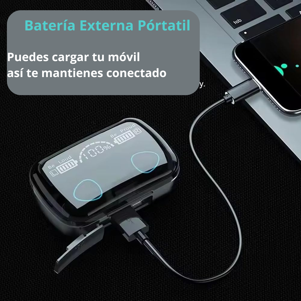 Audífonos M10 - Batería de Larga Duración, Cancelación de Ruido, Diseño Ergonómico y Resistente Al agua