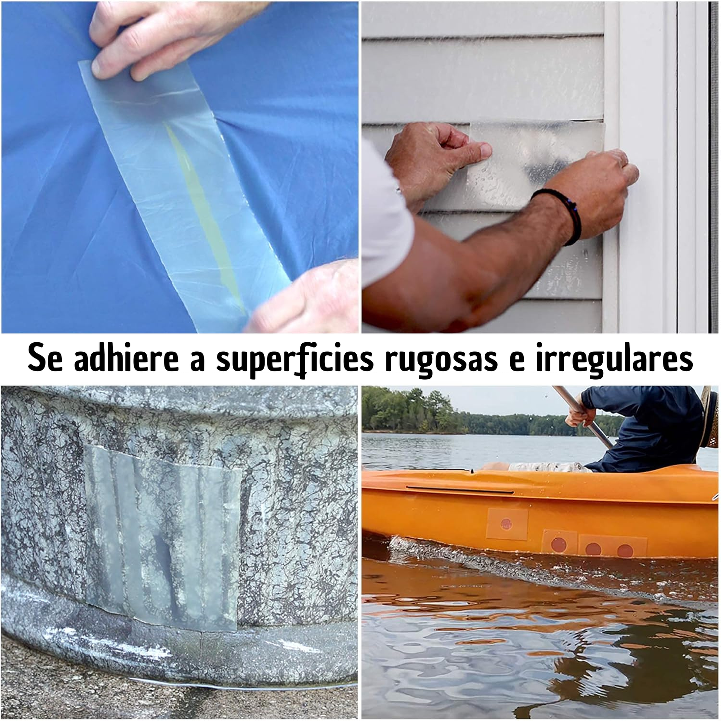 ALIEN SHIELD 3 ROLLOS - Cinta de Sellado Transparente, Impermeable,  para Reparar desgarros, Grietas y Fugas