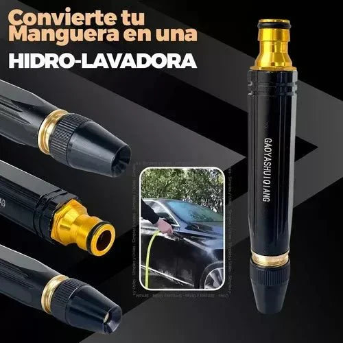 Pistola de Lavado - Convierte tu Manguera en un Hidrolavador Portátil (3 Jets Incluidos)